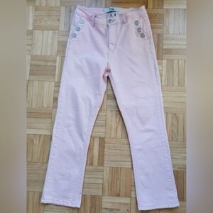 Women's Light Pink  Button-Accent Jeans